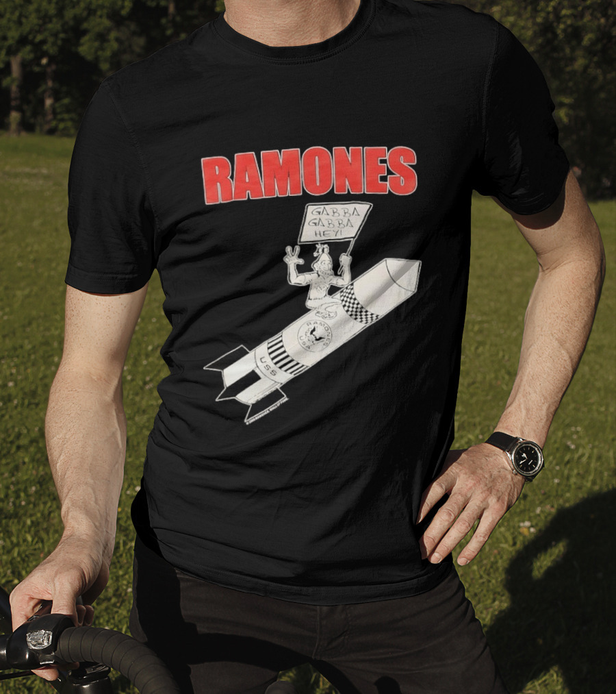 Ramones Gabba Gabba Hey USS Rocket Punk T-Shirt