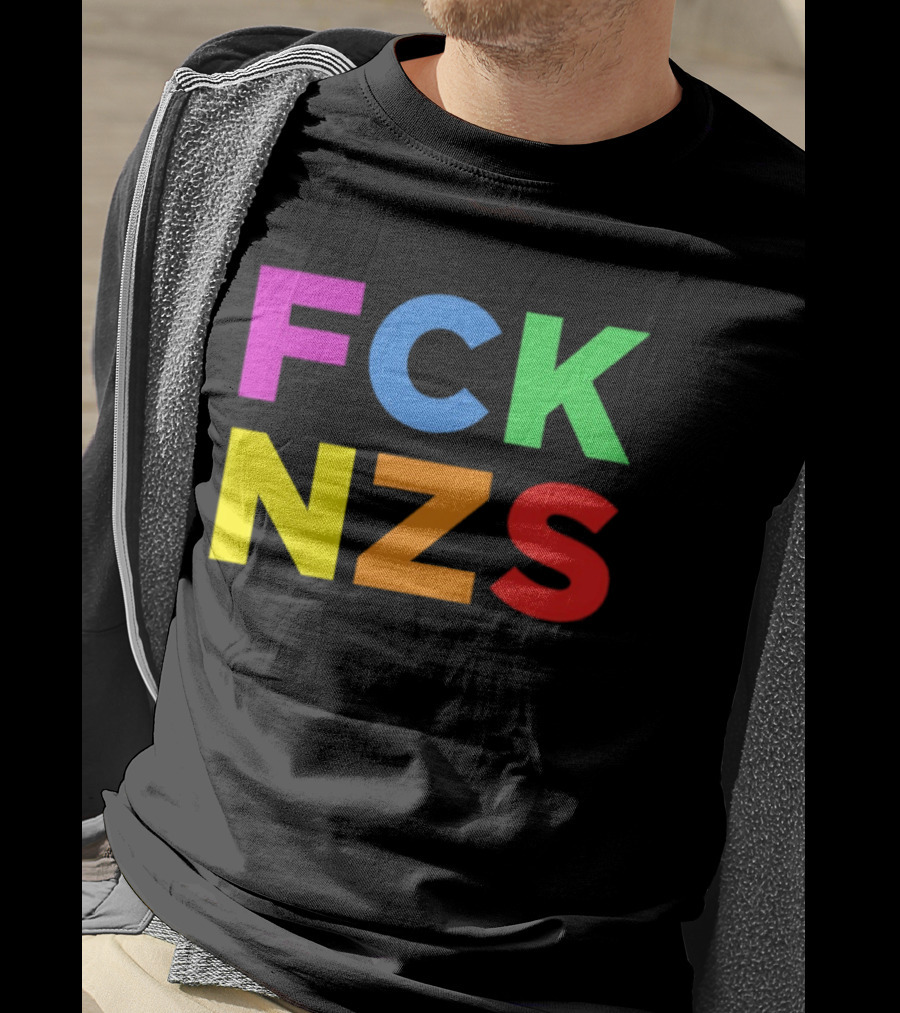 FCK NZS Rainbow Bold Block Letters T-Shirt