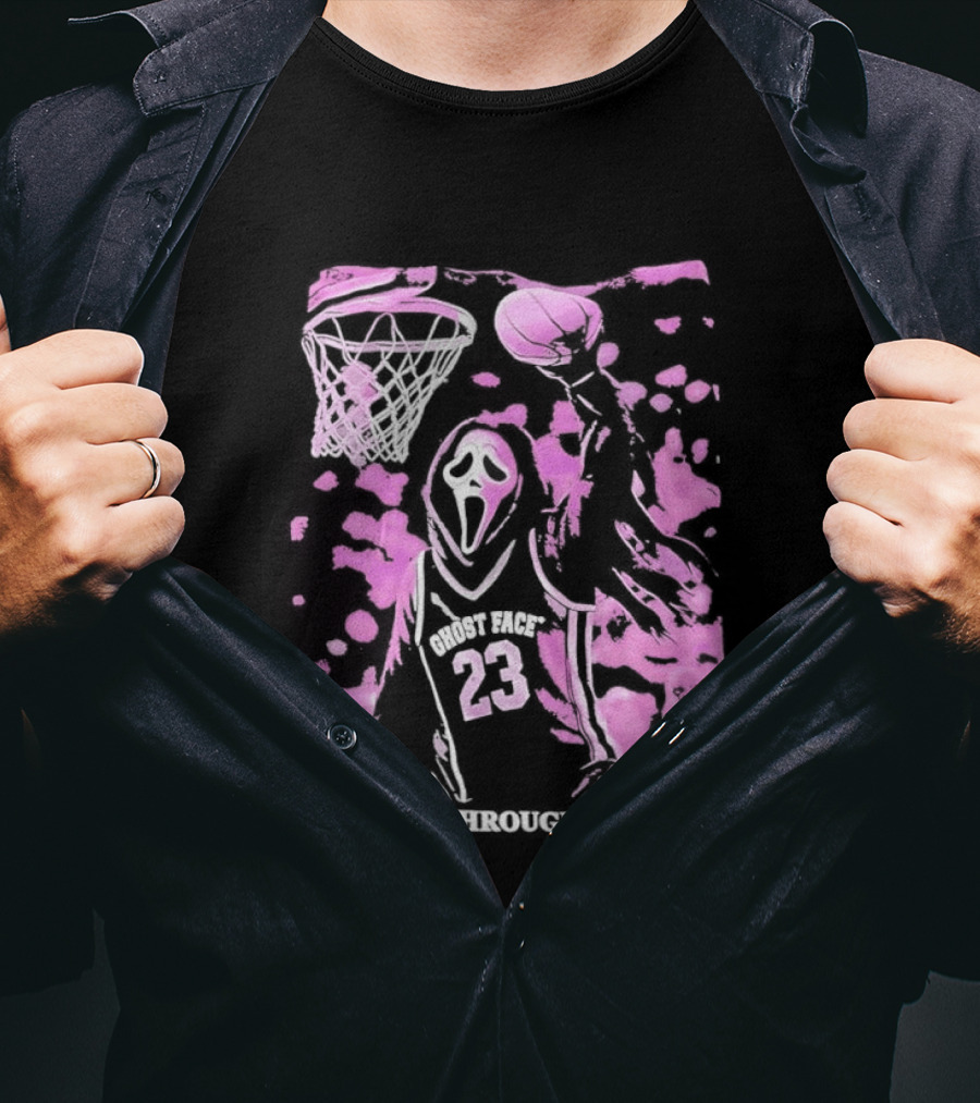 Scream Number 23 Basketball Paint Brush Drip T-Shirt