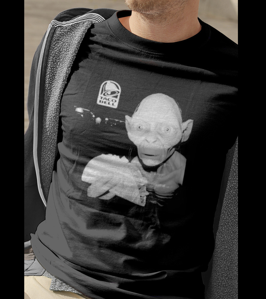 Gollum Taco Bell Mashup Middle Earth Eats Fast Food Iconic Fusion T-Shirt