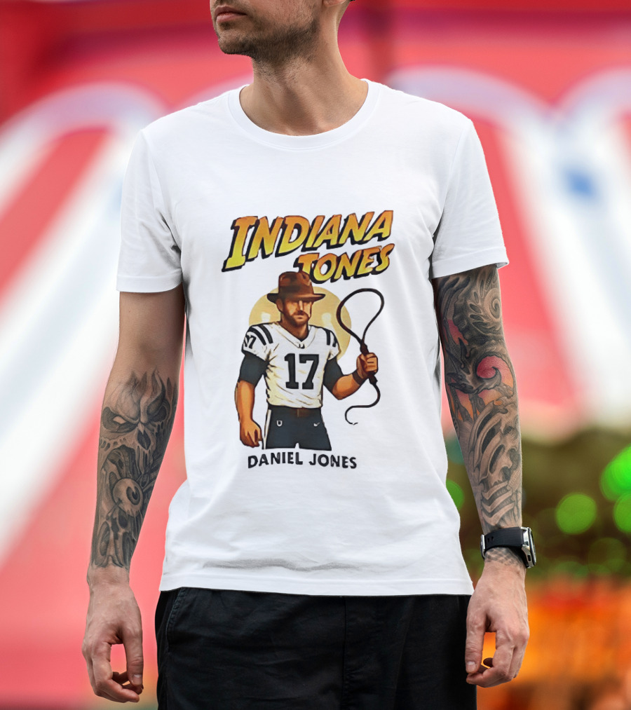 Daniel Jones Indiana Tones 17 Football Adventure T-Shirt