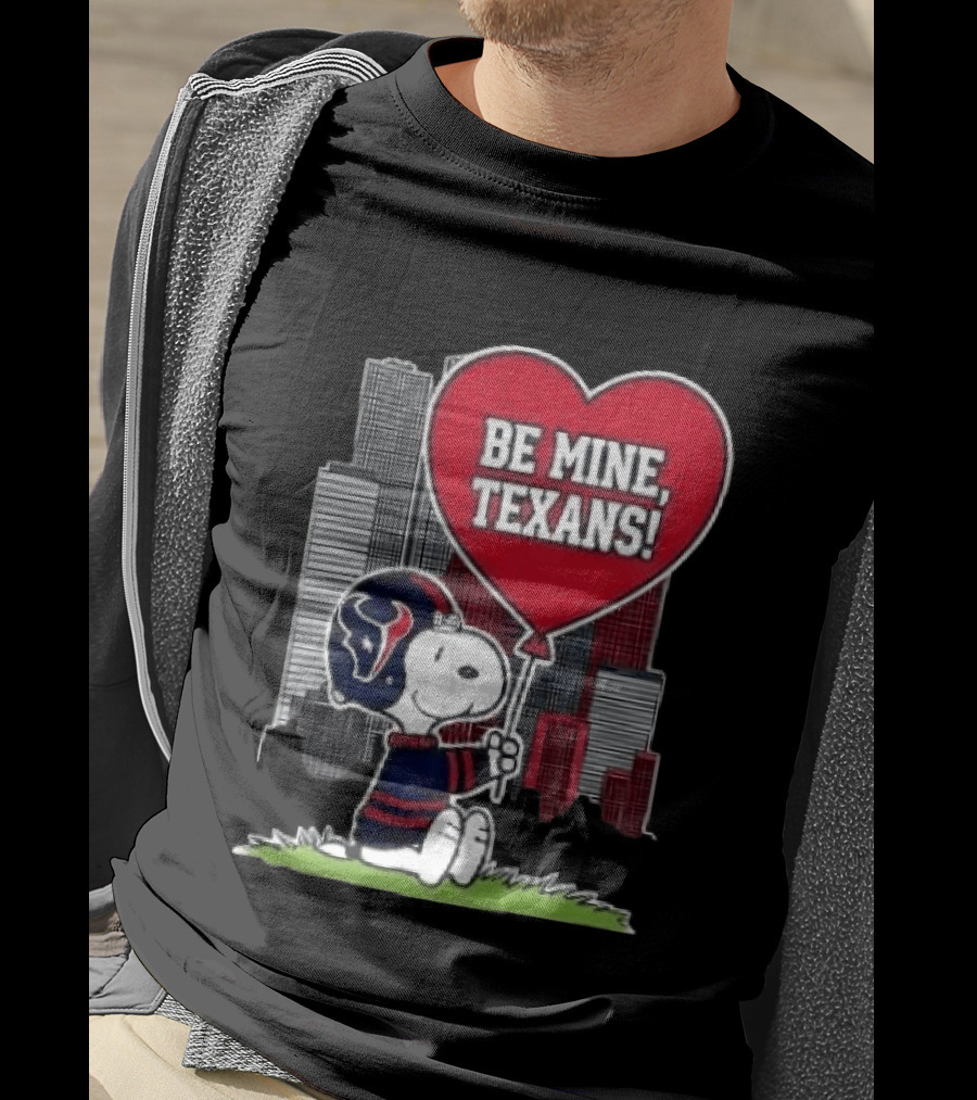 Houston Texans Snoopy Valentine Be Mine Texans 2026 T-Shirt