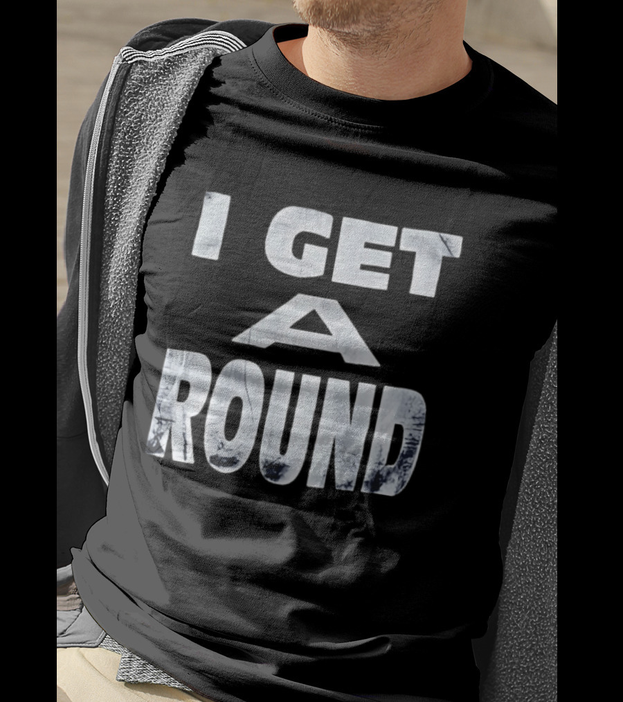 I Get A Round Tie Dye Marble T-Shirt