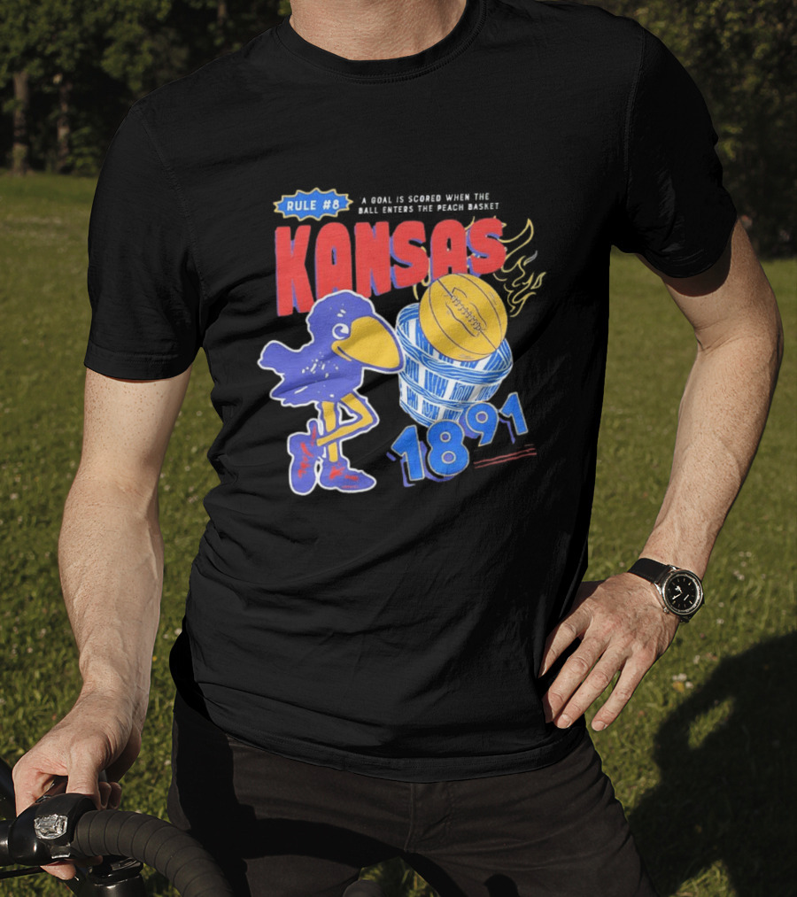 Rule #8 Kansas Jayhawks Basketball 1891 Big Jay T-Shirt