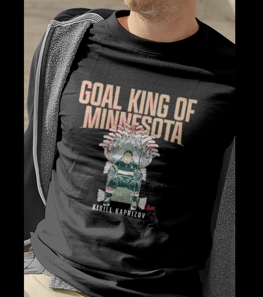 Kirill Kaprizov Goal King Of Minnesota Hockey Throne T-Shirt