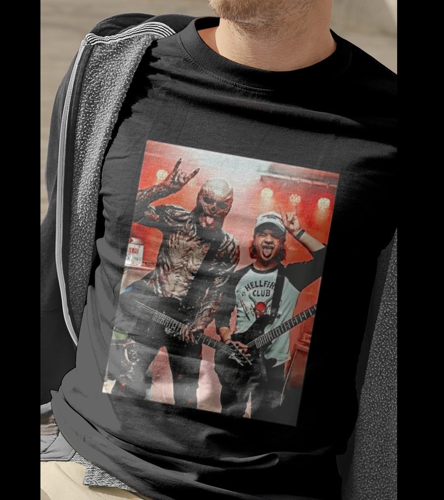 Vecna Dustin Henderson Hellfire Club Stranger Things Guitar Jam Session T-Shirt