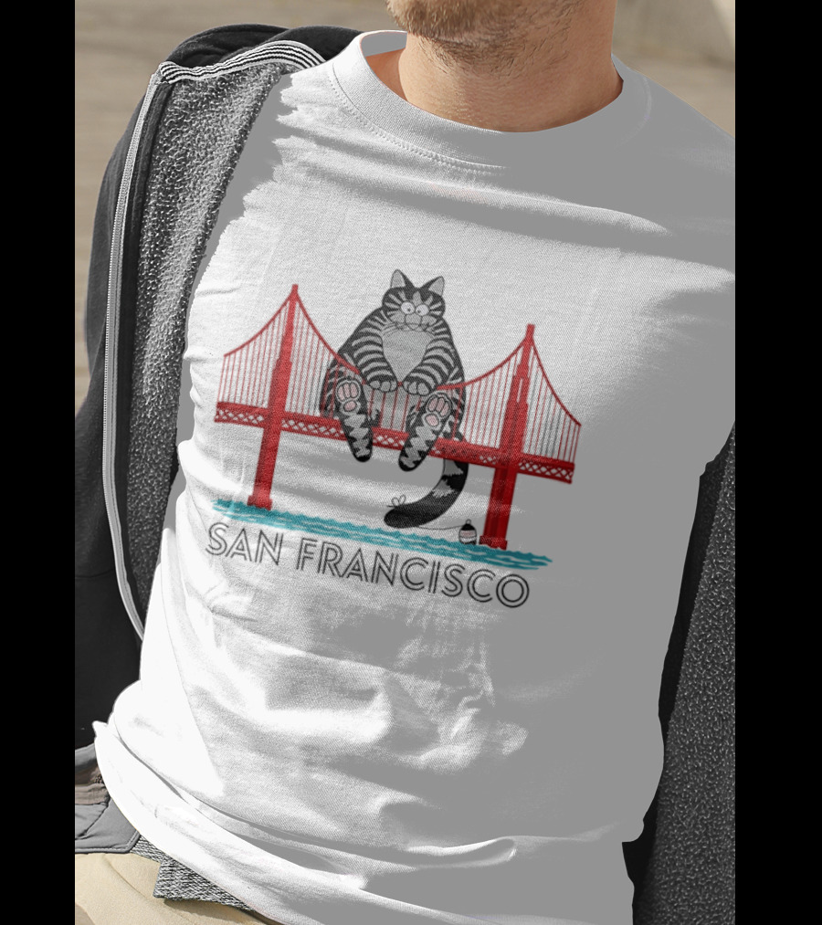 Kliban's Cat San Francisco Golden Gate Bridge T-Shirt