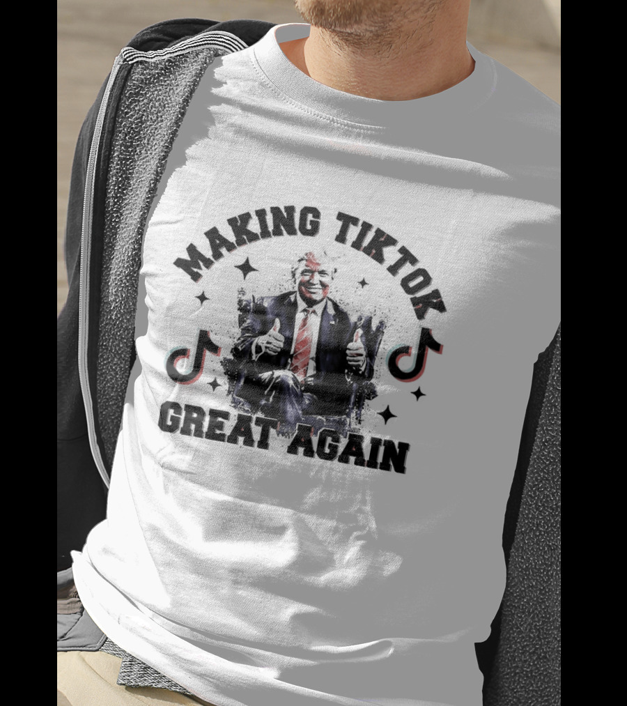 Making Tiktok Great Again Trump Saves TikTok Thumbs Up TikTok T-Shirt