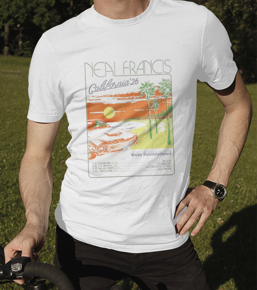 Neal Francis California Tour 2026 Sunset Palm Trees T-Shirt