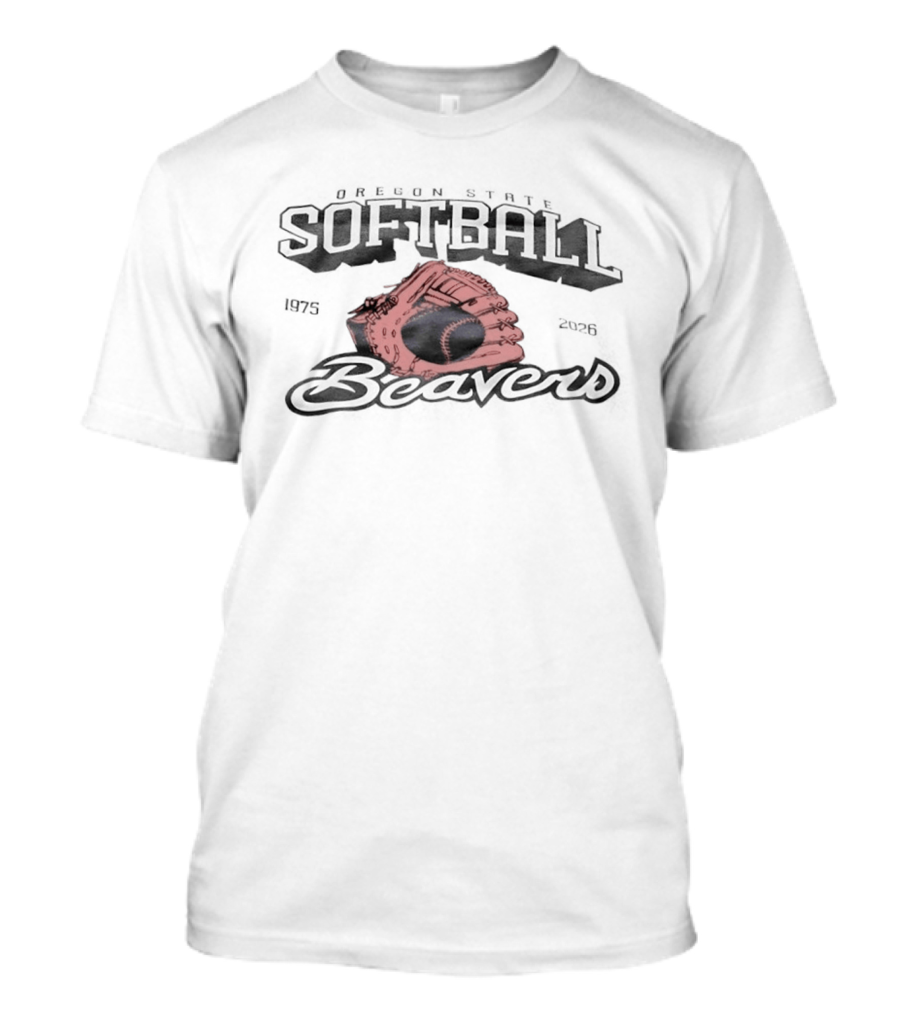 Oregon State Beavers Softball Vintage Glove T-Shirt