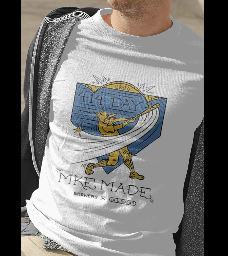Brewers 414 Day 2026 MKE Made Baseball T-Shirt