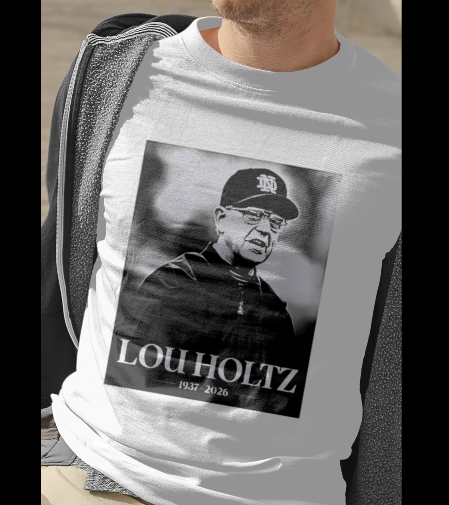 Lou Holtz 1937 2026 Notre Dame Coach Memorial T-Shirt