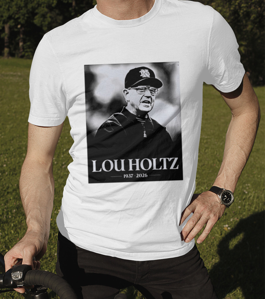 Lou Holtz 1937 2026 Notre Dame Coach Memorial T-Shirt
