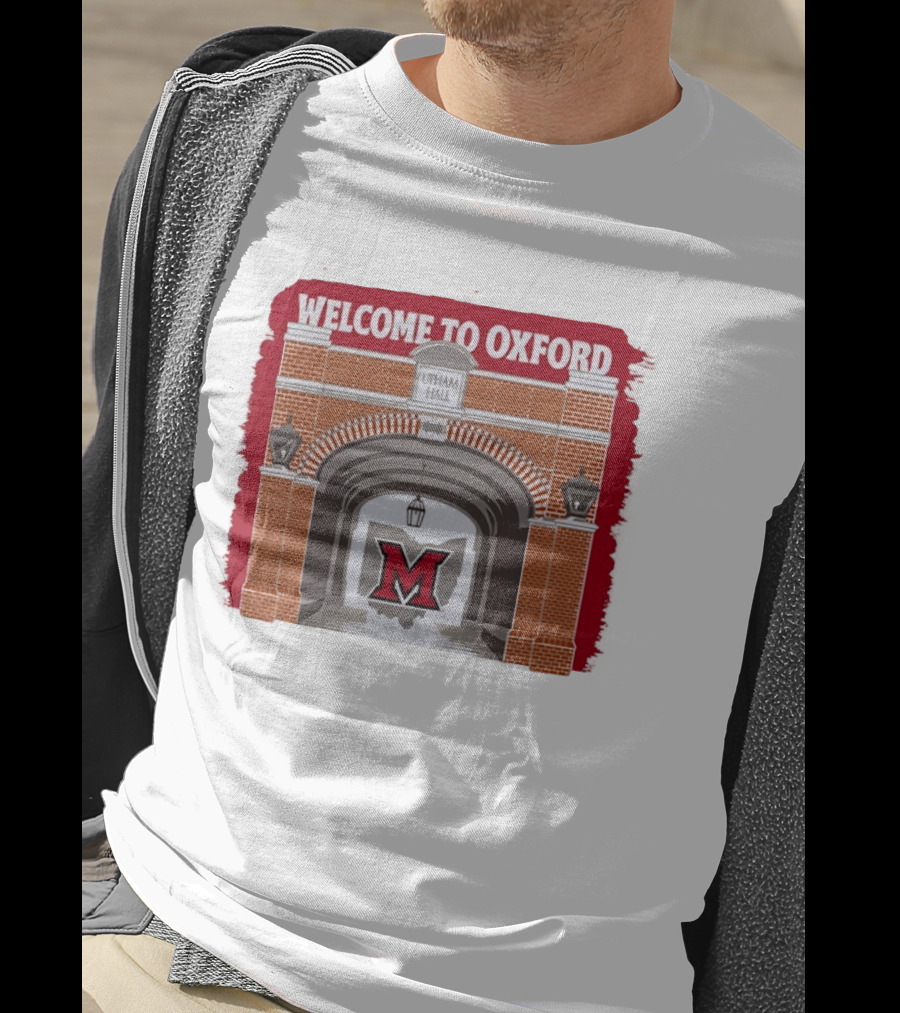 Miami RedHawks Upham Hall Welcome To Oxford T-Shirt