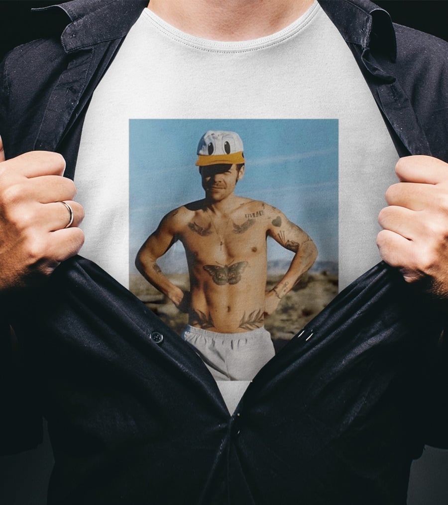 Harry Donald Duck Cap Runner's World Desert Tattoos T-Shirt