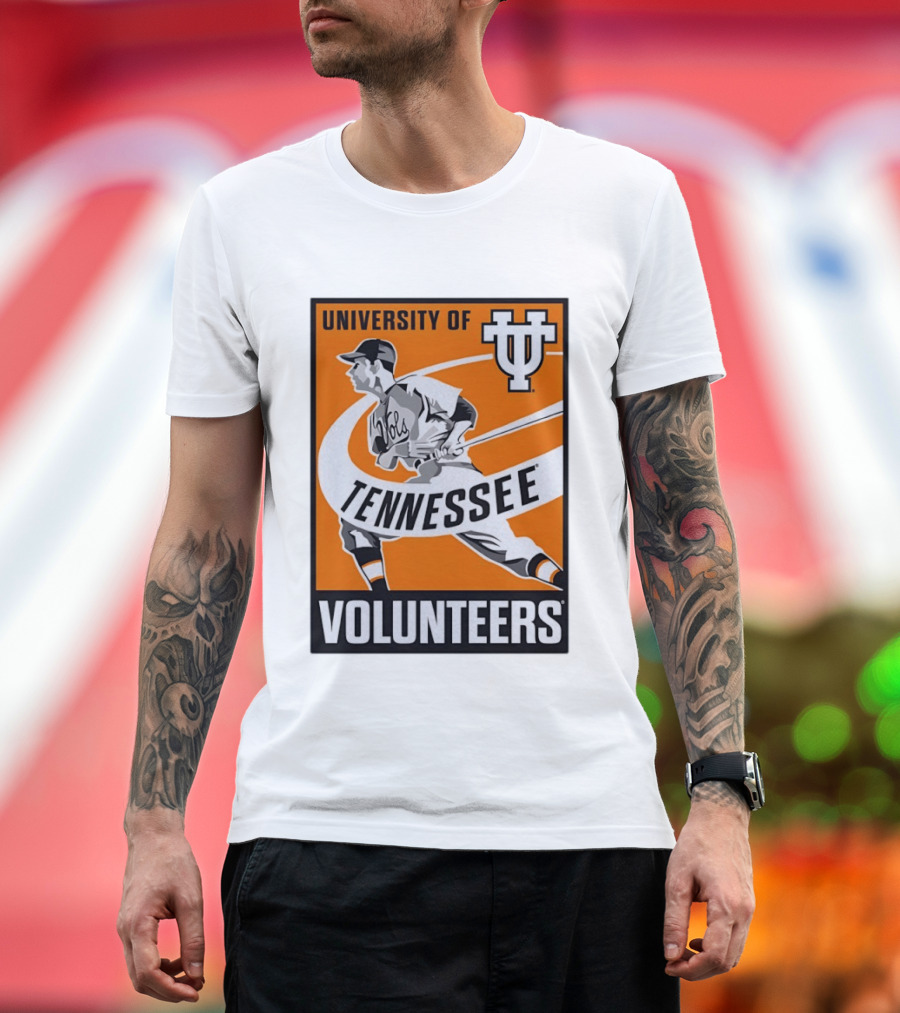 University Of Tennessee Volunteers Baseball Batter Icon UT T-Shirt