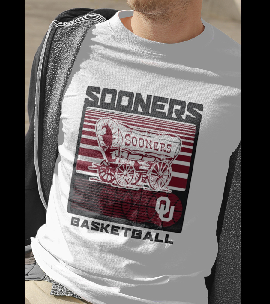 Sooners Basketball 1800s Wagon OU Staredown T-Shirt