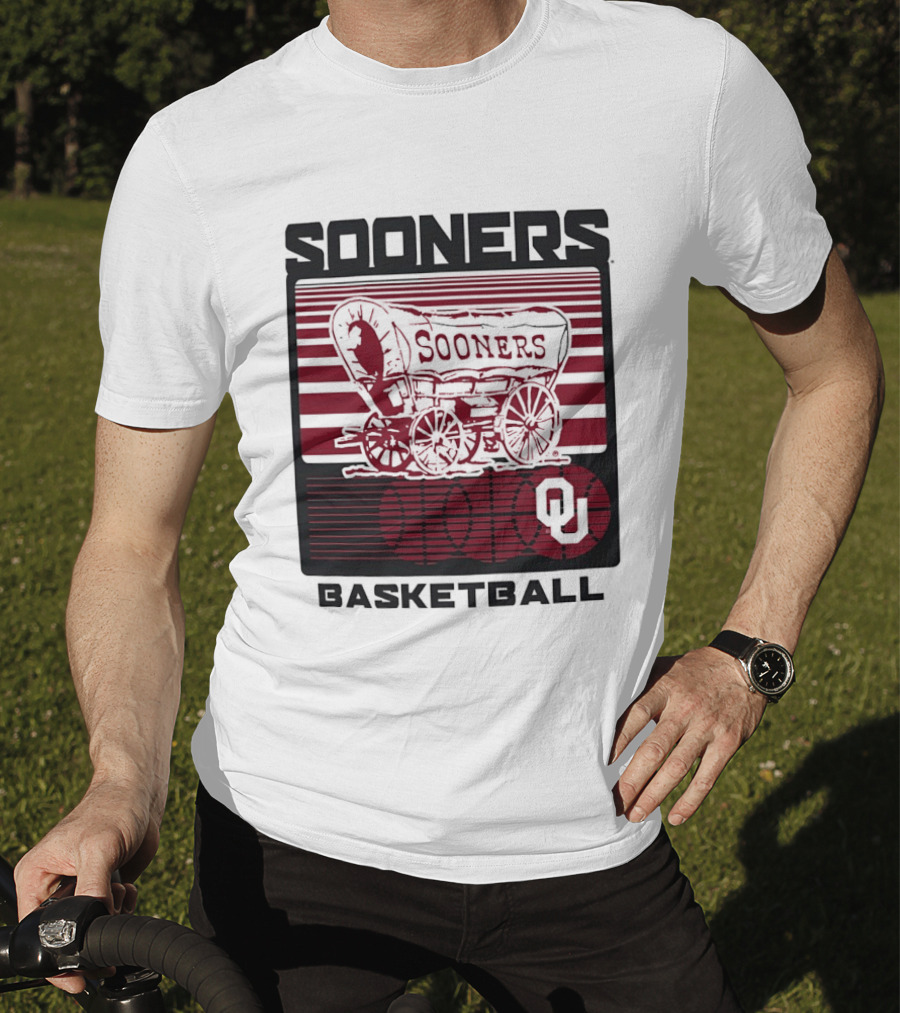 Sooners Basketball 1800s Wagon OU Staredown T-Shirt