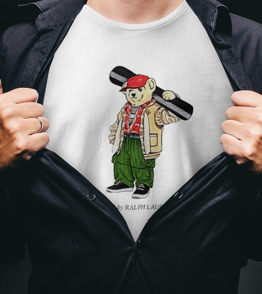 Polo Bear Ralph Lauren Vintage Outdoors Style Skier Fashion T-Shirt