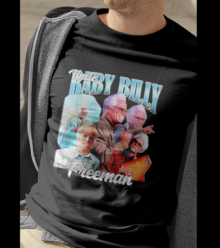 Uncle Baby Billy Freeman Character Collage T-Shirt