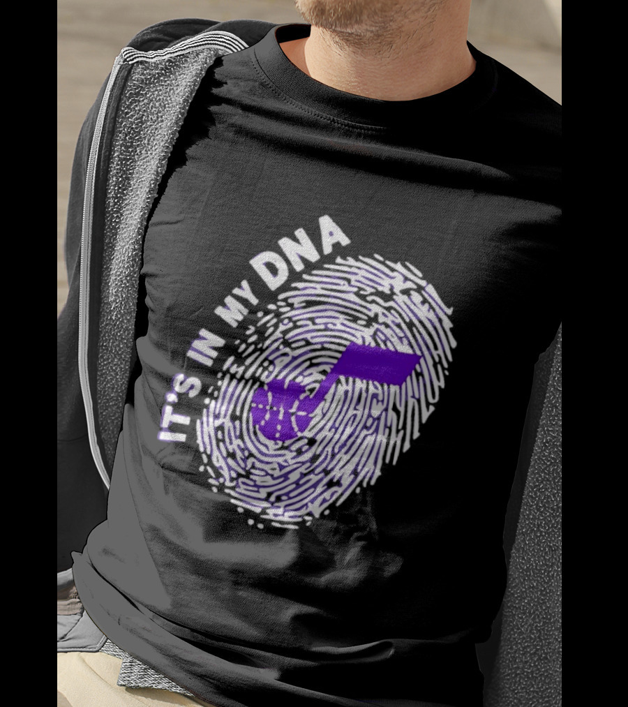 Utah Jazz It's In My DNA Fingerprint Basketball Fan T-Shirt