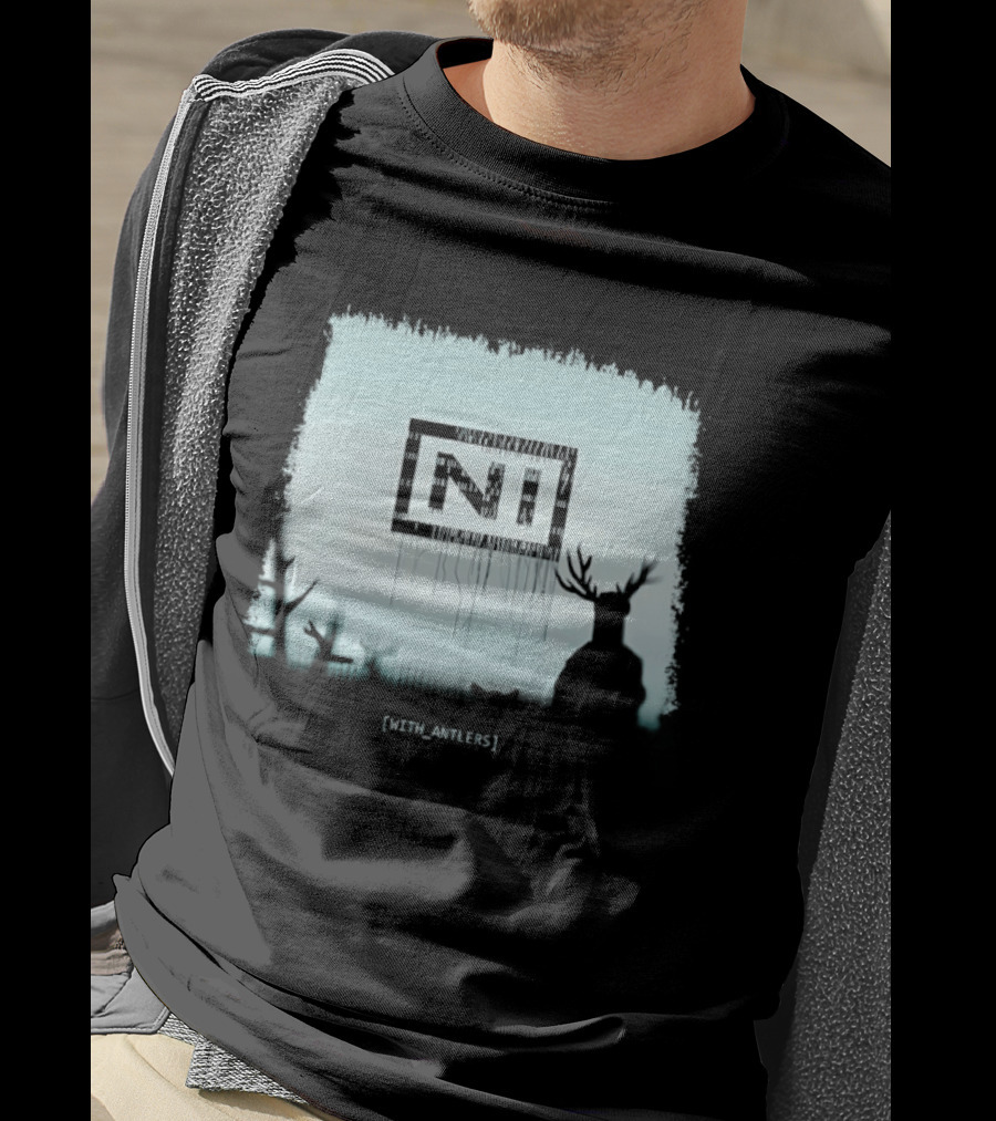 Nine Inch Nails NIN Deer Shadow With Antlers T-Shirt