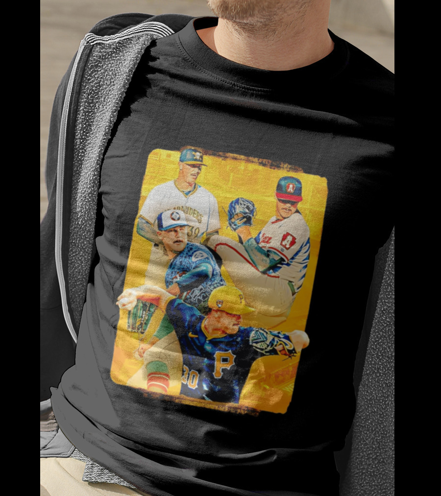Paul Skenes Pitching Collage Pittsburgh Pirates 2026 T-Shirt