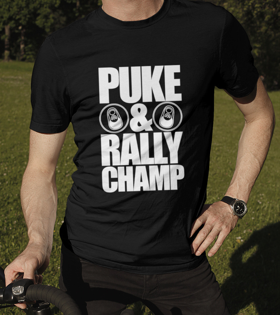 Puke And Rally Champ Soda Can Lids Fun T-Shirt