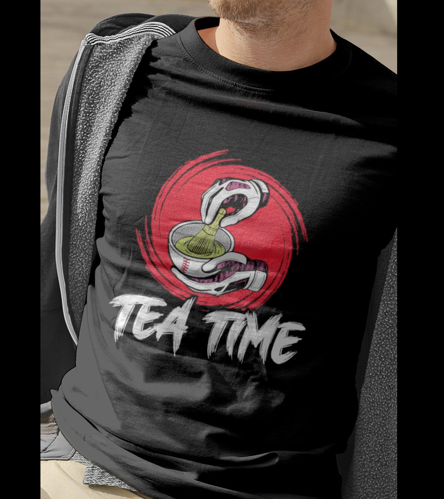 Tea Time Baseball Pouring Sports Fusion T-Shirt