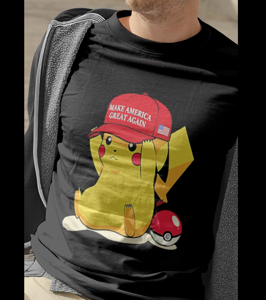MAGA Pikachu Make America Great Again Hat Pokemon Fan Trend T-Shirt
