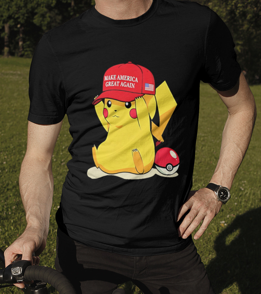 MAGA Pikachu Make America Great Again Hat Pokemon Fan Trend T-Shirt