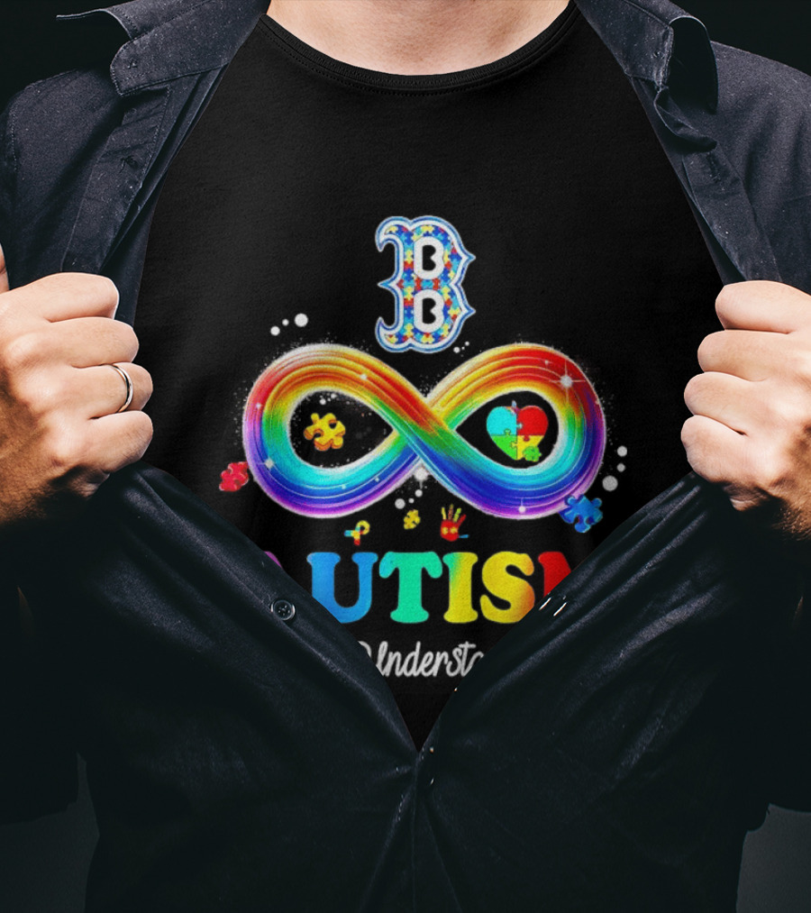 Boston Red Sox Autism Spectrum Infinite Support Accept Understand Love T-Shirt