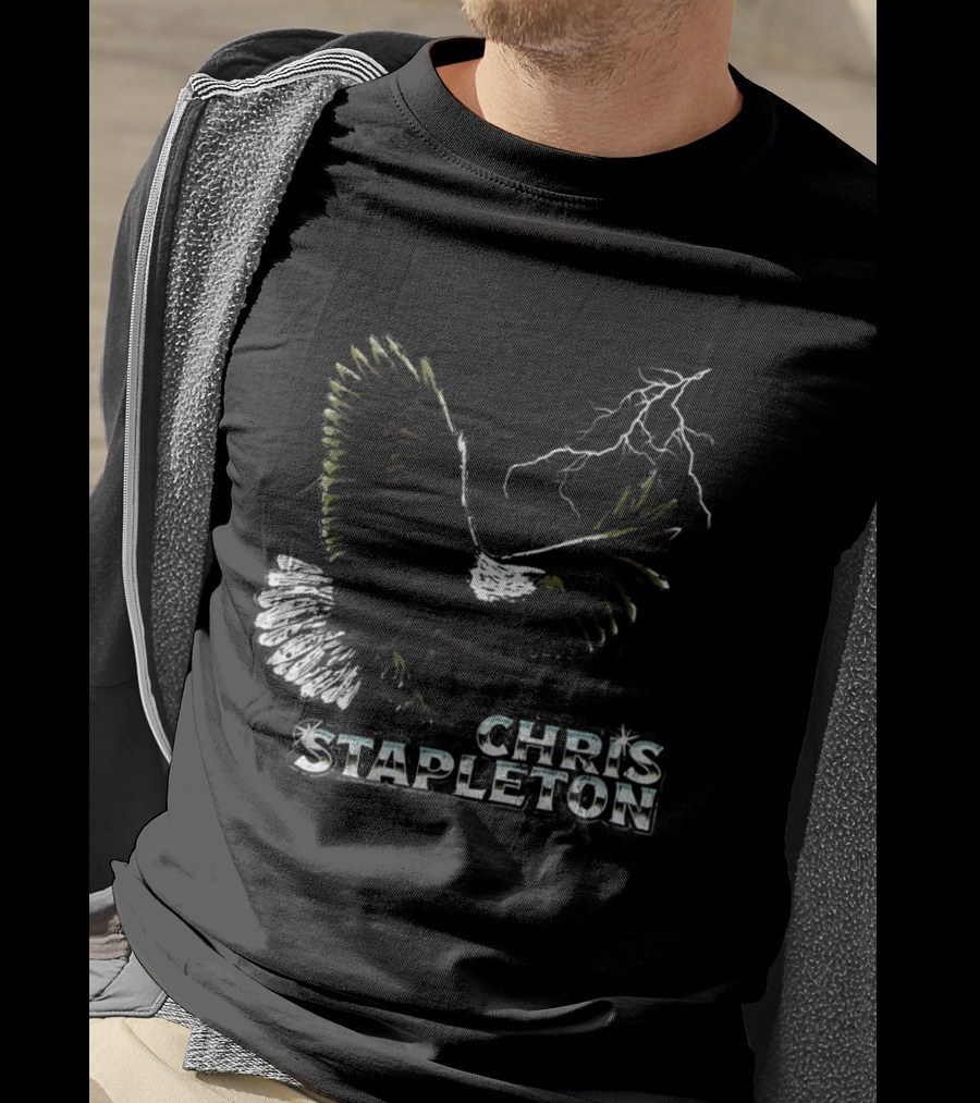 Chris Stapleton Bald Eagle With Lightning T-Shirt