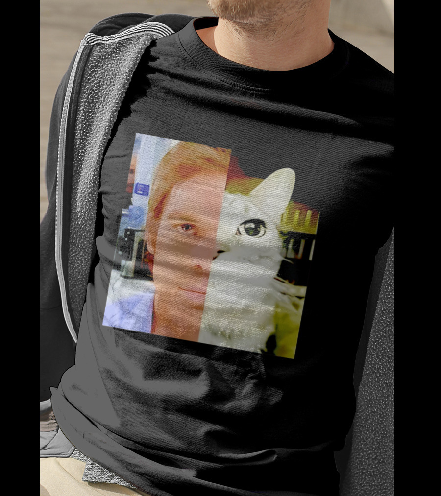 Dexter Morgan Cat Mashup Face Fusion T-Shirt