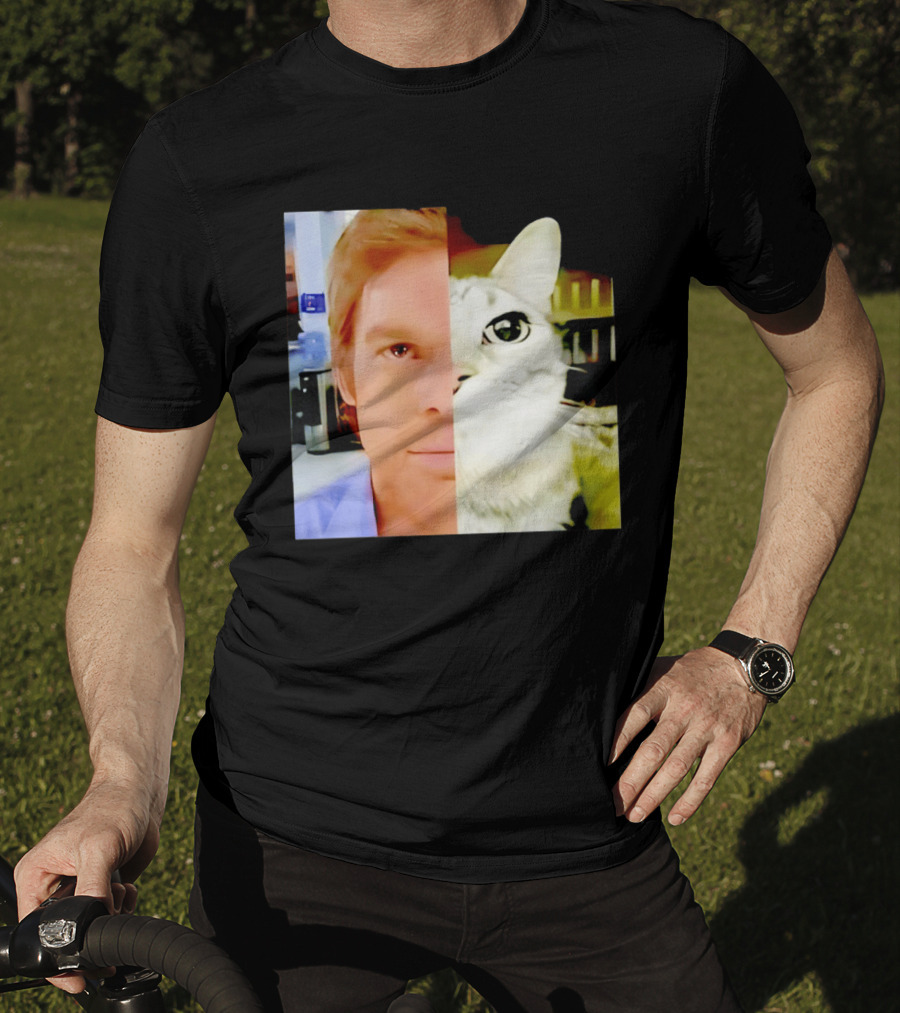 Dexter Morgan Cat Mashup Face Fusion T-Shirt