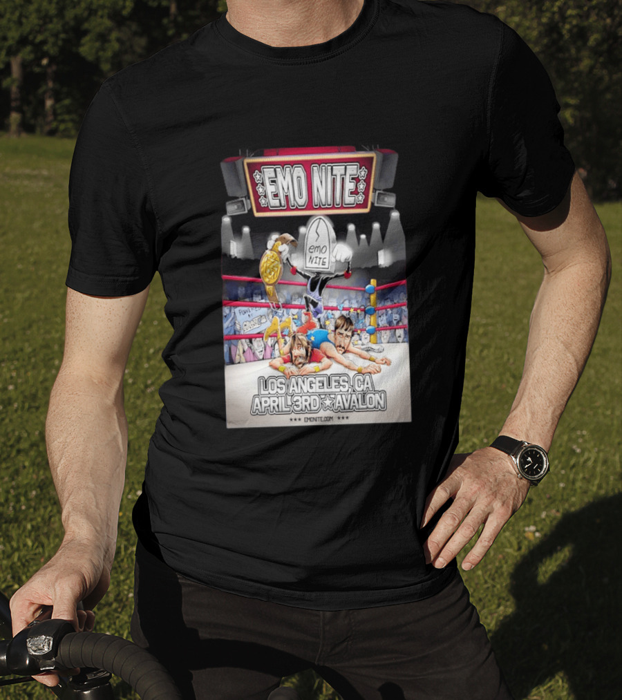 Emo Nite Los Angeles CA April 3rd Avalon Ghost Wrestling Show T-Shirt
