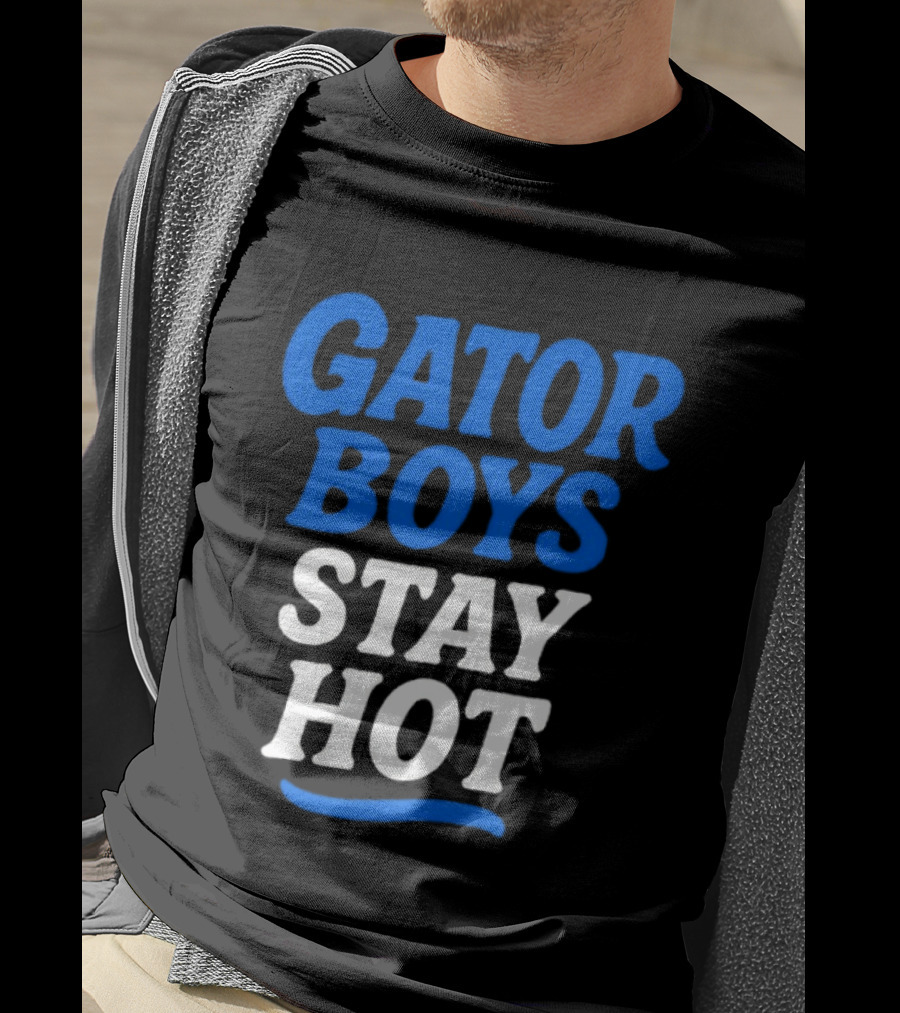 Florida Gator Boys Stay Hot Blue And White T-Shirt