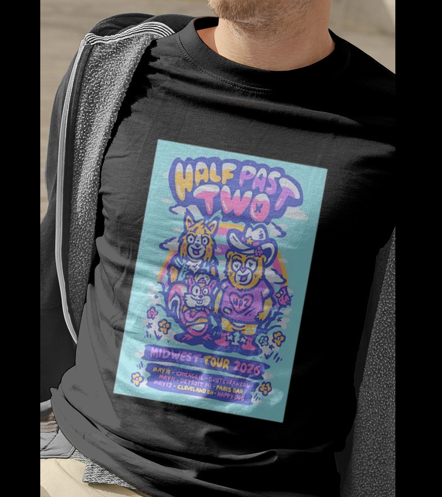 Half Past Two Midwest Tour 2026 Chicago Detroit Cleveland Dates T-Shirt