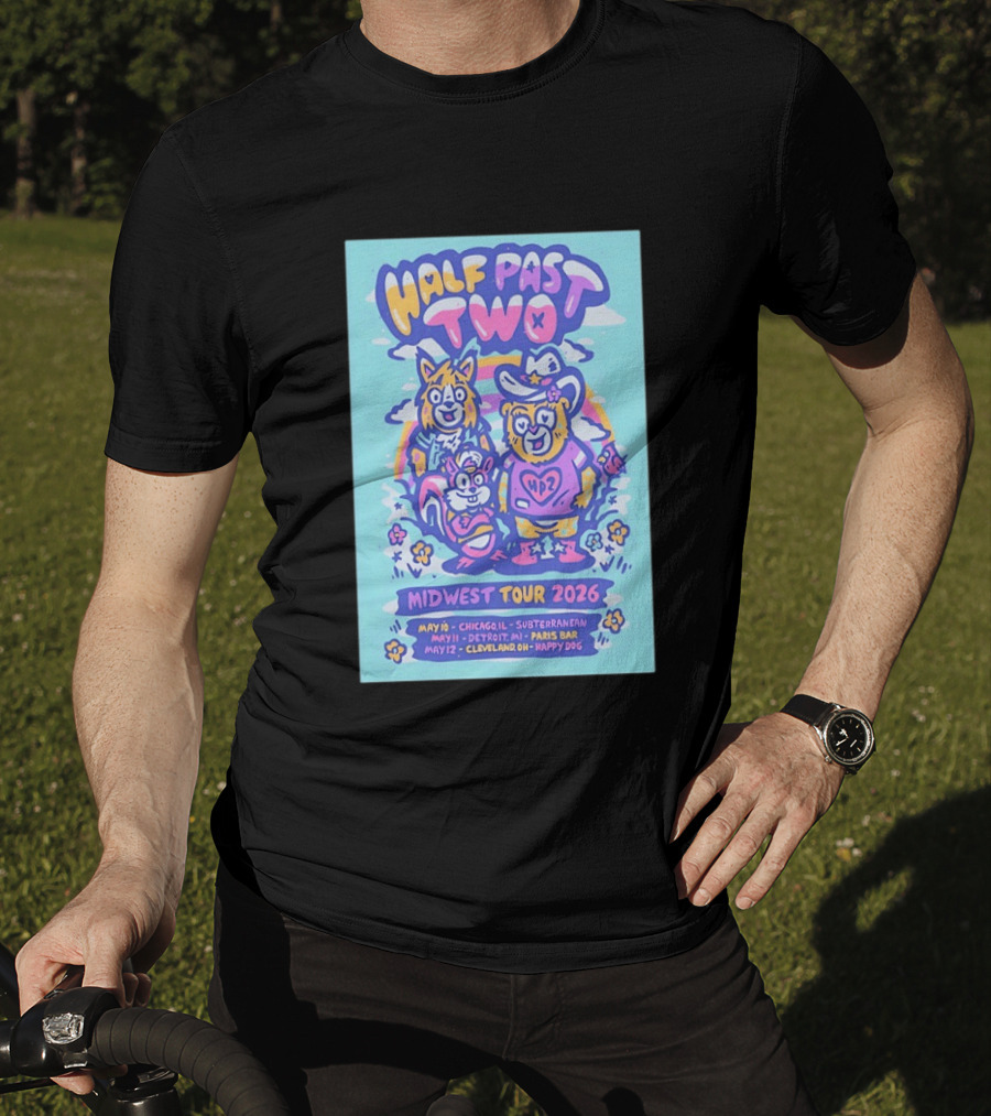 Half Past Two Midwest Tour 2026 Chicago Detroit Cleveland Dates T-Shirt