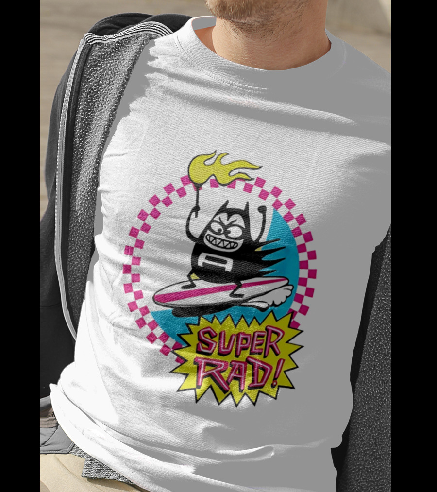 Aquabats Surfing Super Rad Flame Animated T-Shirt