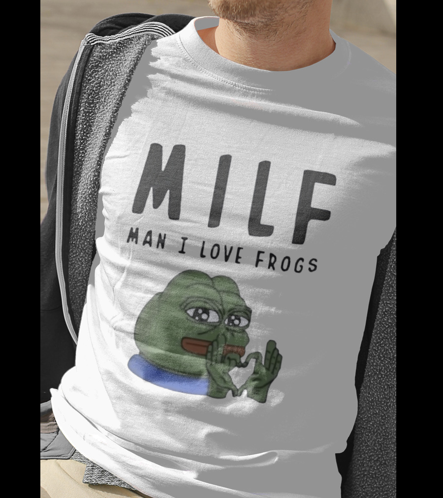 MILF Frog Meme Man I Love Frogs Heart T-Shirt