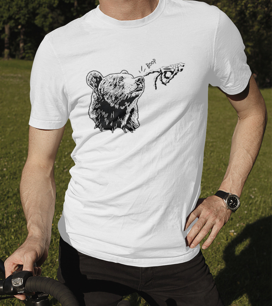 Boop The Bear Meme Black Grizzly Carrot Sketch T-Shirt