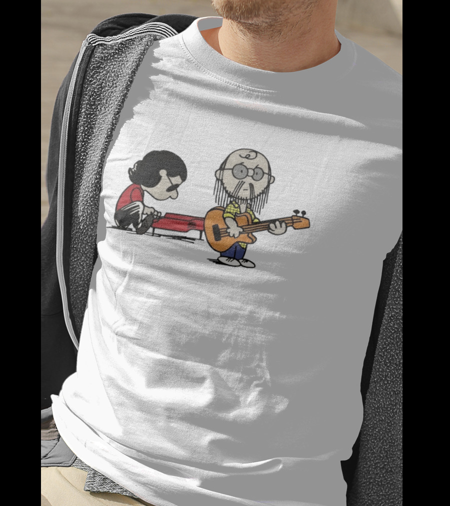 Lucy Van Pelt Peanuts RScottMurray Steely Dan Cartoon Characters Playing Guitar T-Shirt