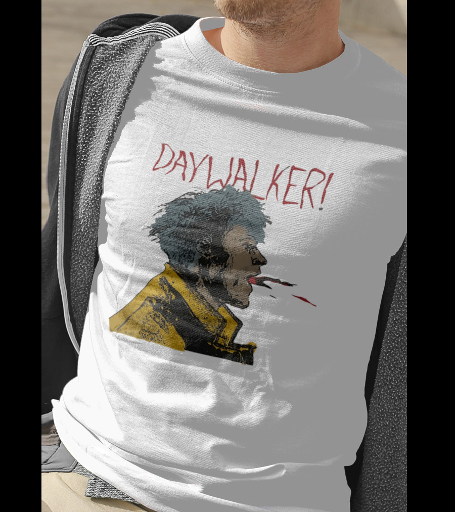 Machine Gun Kelly Daywalker Illustration With Character And Yellow Jacket T-Shirt