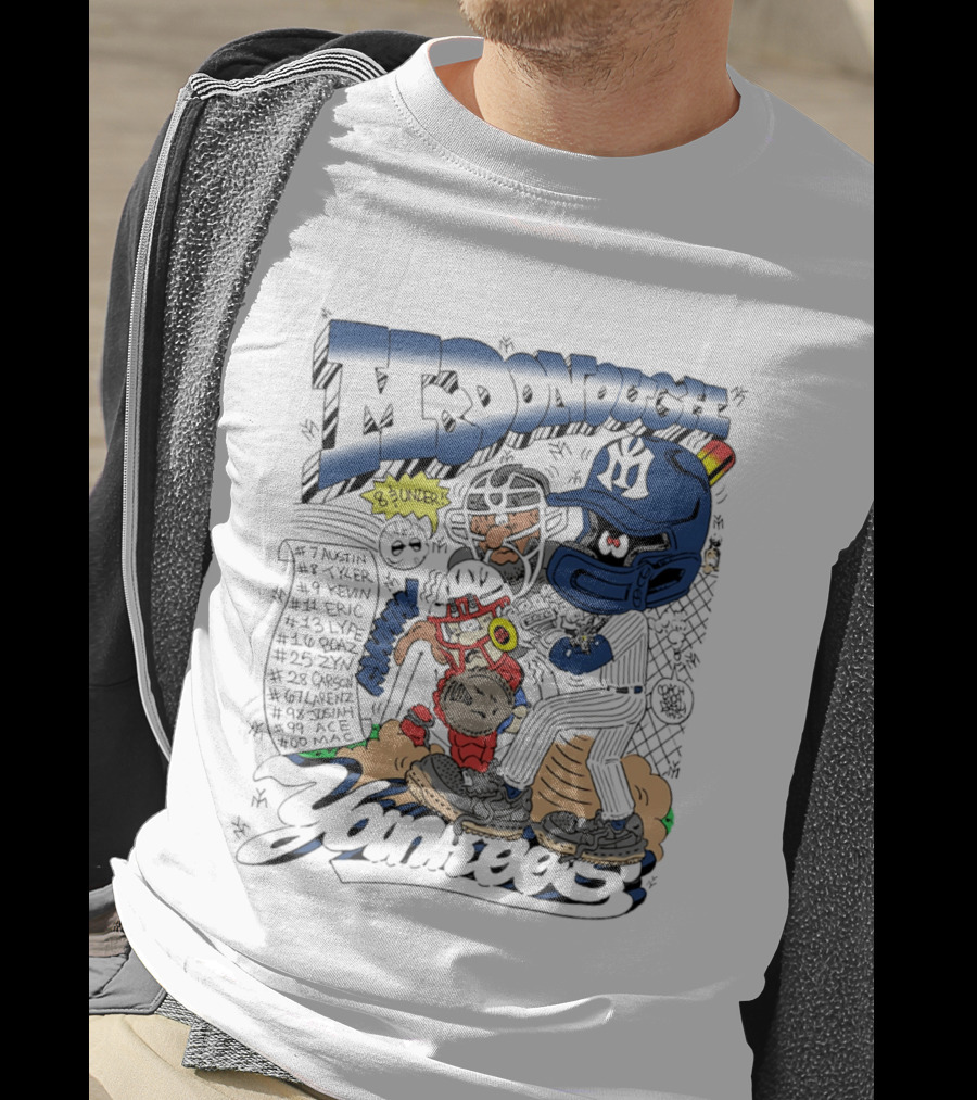 McDonough Yankees Caricature Number List And Players T-Shirt