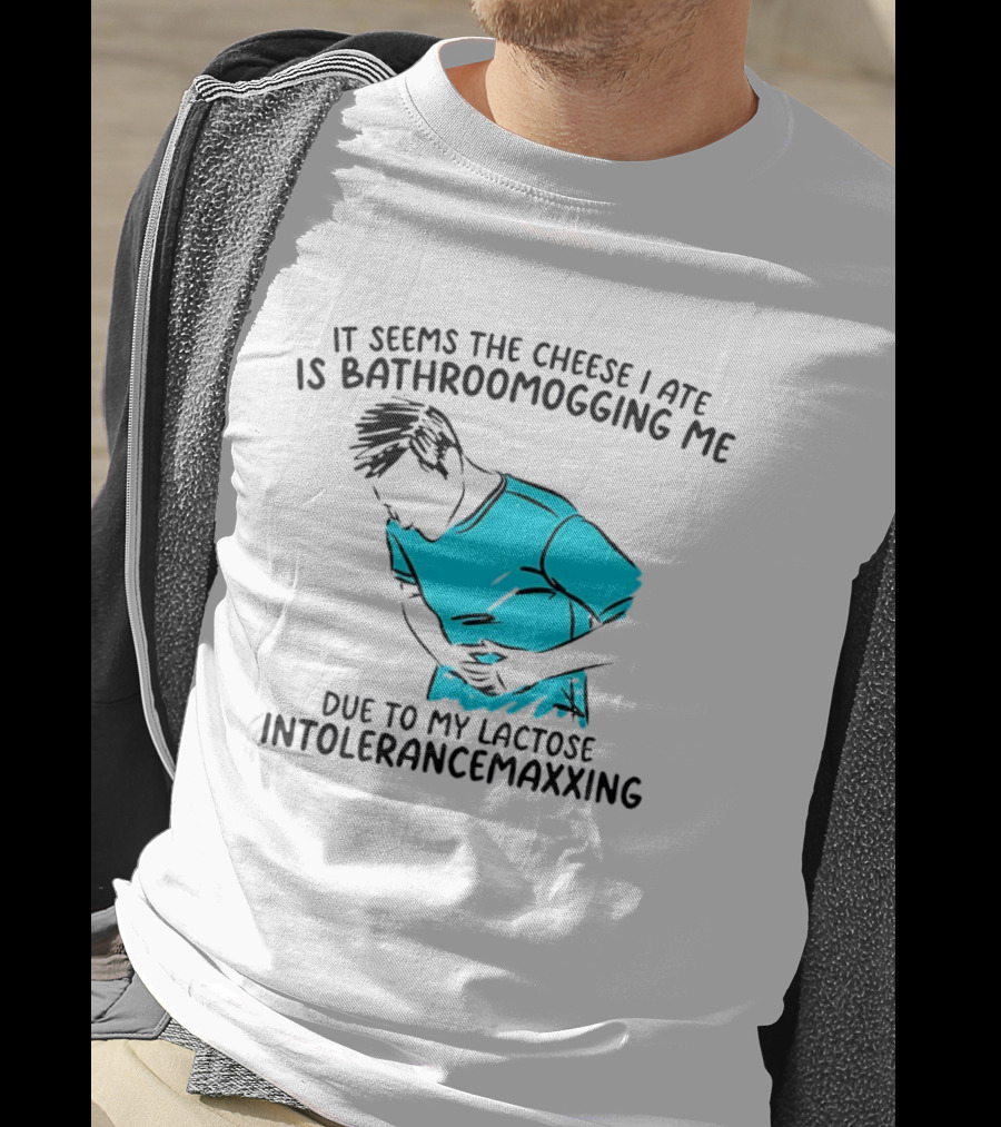 It Seems The Cheese I Ate Is Bathroomogging Me Due To My Lactose Intolerance Maxxing T-Shirt