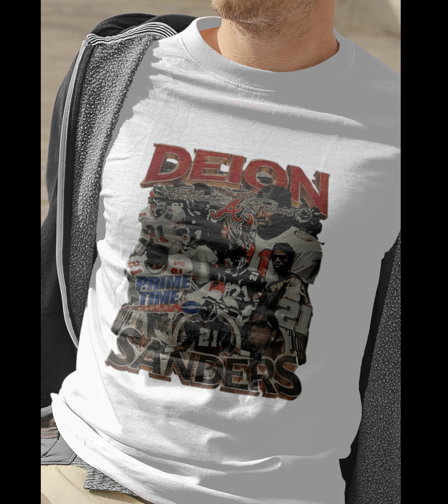 Deion Sanders Prime Time Atlanta Falcons Football 21 T-Shirt