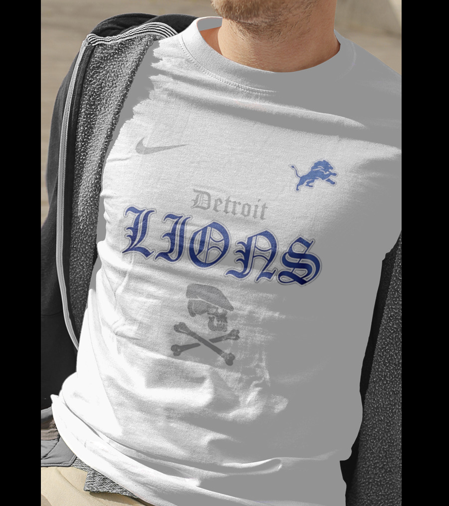 Detroit Lions Nike Dropkick Murphys Skull Collaboration Fan Gear T-Shirt