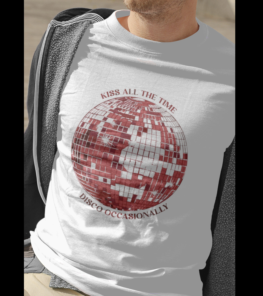 Kiss All The Time Disco Occasionally Disco Ball Bella T-Shirt