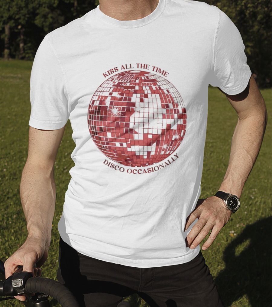 Kiss All The Time Disco Occasionally Disco Ball Bella T-Shirt
